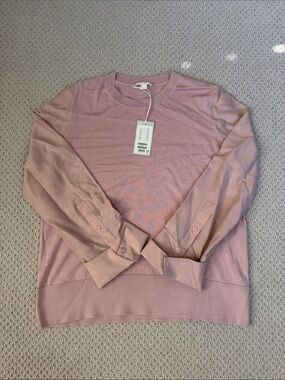 COS Pink Mixed-Material Blouse